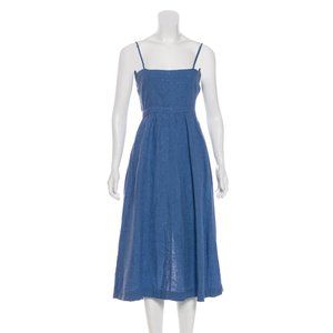 Reformation Blue Sleeveless Midi Dress